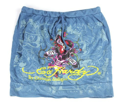NYfashion101 (TM) Women's Ed Hardy Love Kills Slowly Graphic Mini Skirt 34460T