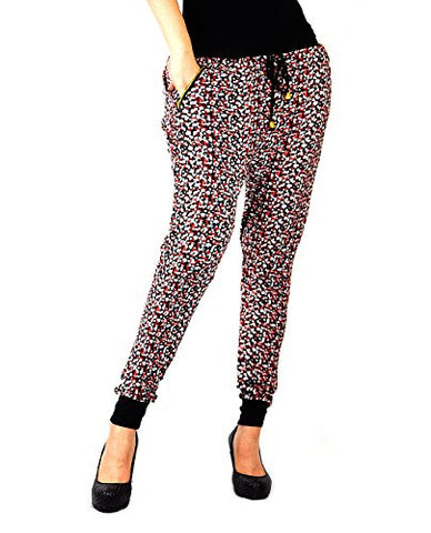 NYfashion101 Multicolored Pixelated Zippered Side Pockets Harem Leggings Pants