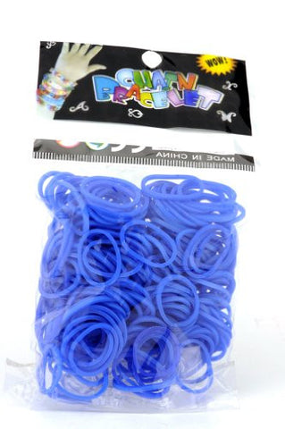 Refill for Loom Rubber Bands & Clips 600 Bands & 24 S-Clips Royal Blue