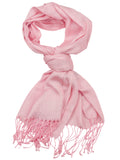 NYFASHION101 Women's Sheer Metallic Braided Tassel Ends Scarf Shawl Wrap