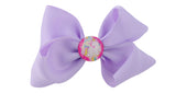 NYFASHION101 Toddlers' Girls' Unicorn Button Grosgrain Ribbon Bow Alligator Clip