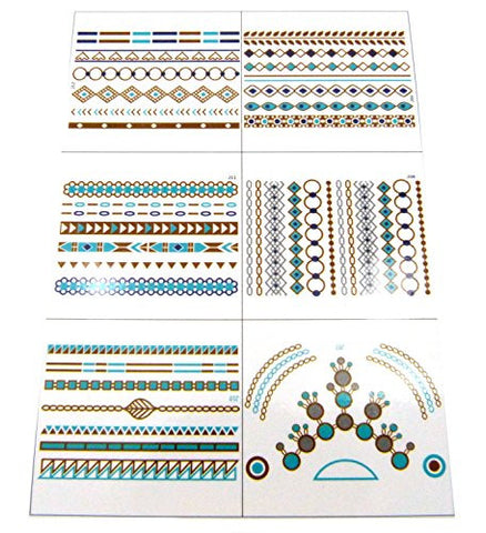 Celebrity Metallic Sticker Tattoo Pack- Set B