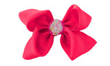 NYFASHION101 Toddlers' Girls' Unicorn Button Grosgrain Ribbon Bow Alligator Clip