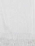 NYFASHION101 Women's Sheer Metallic Braided Tassel Ends Scarf Shawl Wrap