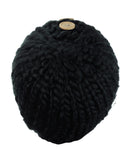 NYfashion101 Wood Button Accent Handmade Big Loop Winter Knit Beanie Hat