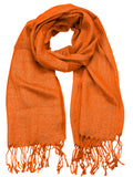 NYFASHION101 Women's Sheer Metallic Braided Tassel Ends Scarf Shawl Wrap