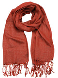 NYFASHION101 Women's Sheer Metallic Braided Tassel Ends Scarf Shawl Wrap
