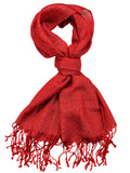 NYFASHION101 Women's Sheer Metallic Braided Tassel Ends Scarf Shawl Wrap