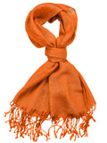 NYFASHION101 Women's Sheer Metallic Braided Tassel Ends Scarf Shawl Wrap