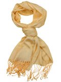 NYFASHION101 Women's Sheer Metallic Braided Tassel Ends Scarf Shawl Wrap