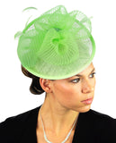 NYFASHION101 Cocktail Fashion Sinamay Fascinator Hair Clip Design & Mesh