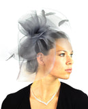 NYFASHION101 Elegant Formal Curlicue Center Sinamay Fascinator Headband