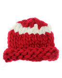 Two Tone Single Strip Handmade Big Loop Helsinski Hat Beanie