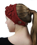 NYFASHION101 Hand Knitted Button Closure Winter Headband Headwrap