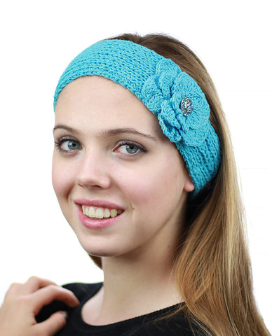 NYFASHION101 Hand Knitted Button Closure Winter Headband Headwrap