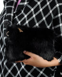 C.C Women's Evening Faux Fur Fuzzy Crossbody Shoulder Bag Clutch Purse