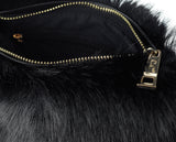 C.C Women's Evening Faux Fur Fuzzy Crossbody Shoulder Bag Clutch Purse