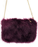 C.C Women's Evening Faux Fur Fuzzy Crossbody Shoulder Bag Clutch Purse