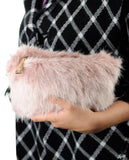 C.C Women's Evening Faux Fur Fuzzy Crossbody Shoulder Bag Clutch Purse