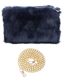 C.C Women's Evening Faux Fur Fuzzy Crossbody Shoulder Bag Clutch Purse