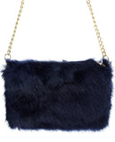 C.C Women's Evening Faux Fur Fuzzy Crossbody Shoulder Bag Clutch Purse