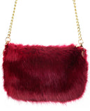 C.C Women's Evening Faux Fur Fuzzy Crossbody Shoulder Bag Clutch Purse