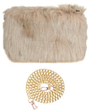 C.C Women's Evening Faux Fur Fuzzy Crossbody Shoulder Bag Clutch Purse