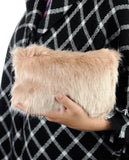 C.C Women's Evening Faux Fur Fuzzy Crossbody Shoulder Bag Clutch Purse