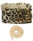 C.C Women's Evening Faux Fur Fuzzy Crossbody Shoulder Bag Clutch Purse