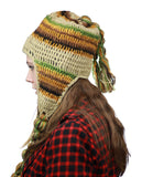 NYFASHION101 Nepal Handmade Ear Flaps Wool Fleece Lined Winter Hat