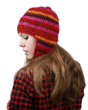 NYFASHION101 Nepal Handmade Ear Flaps Wool Fleece Lined Winter Hat