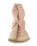 NYFASHION101 Crushable Two Tone Weaved Removable Bow Floppy Brim Sun Hat