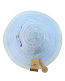 NYFASHION101 Crushable Two Tone Weaved Removable Bow Floppy Brim Sun Hat