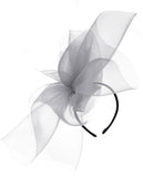 NYFASHION101 Elegant Formal Curlicue Center Sinamay Fascinator Headband