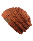 C.C Unisex Colorful Confetti Soft Stretch Cable Knit Beanie Skull Cap