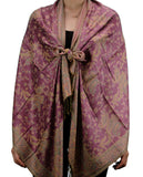 NYFASHION101 Large Soft Double Layer Jacquard Paisley Print Scarf Shawl Wrap- Light Purple