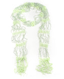 NYFASHION101® Silver-Tone Beaded Skinny Fishnet Shawl Scarf Waist Belt
