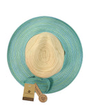 NYFASHION101 Multicolor Weaved Band Matching Brim Panama Fedora Sun Hat