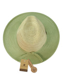 NYFASHION101 Multicolor Weaved Band Matching Brim Panama Fedora Sun Hat