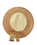 NYFASHION101 Multicolor Weaved Band Matching Brim Panama Fedora Sun Hat