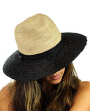NYFASHION101 Solid Color Band Raffia Straw Weaved Panama Fedora Sun Hat