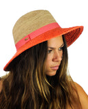 NYFASHION101 Solid Color Band Raffia Straw Weaved Panama Fedora Sun Hat