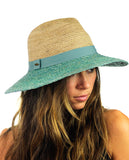 NYFASHION101 Solid Color Band Raffia Straw Weaved Panama Fedora Sun Hat