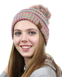 NYFASHION101® Unisex Multicolor Warm Cable Knit Slouch Pom Pom Beanie Cap