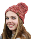 NYFASHION101® Unisex Multicolor Warm Cable Knit Slouch Pom Pom Beanie Cap