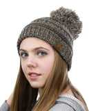 NYFASHION101® Unisex Multicolor Warm Cable Knit Slouch Pom Pom Beanie Cap