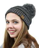 NYFASHION101® Unisex Multicolor Warm Cable Knit Slouch Pom Pom Beanie Cap