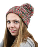 NYFASHION101® Unisex Multicolor Warm Cable Knit Slouch Pom Pom Beanie Cap