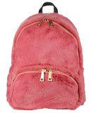 C.C Women's Faux Fur Fuzzy Backpack Schoolbag Shoulder Bag Purse