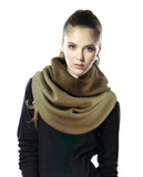 Exclusive Two Tone Winter Pullover Loop Cowl Tube Scarf